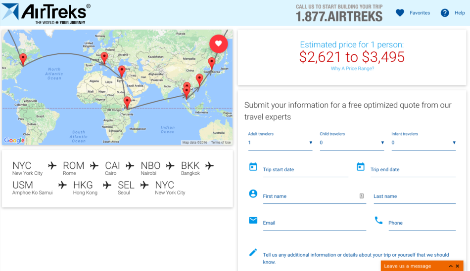 RTW flights for $4000 or less